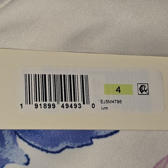 Eliza J. Floral Off-Shoulder Dress in Blue Purple and White Women's Size‎ 4 New - Picture 8 of 11